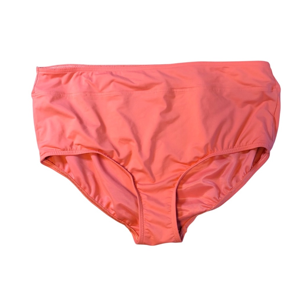 Lands' End Coral High-Rise Bikini Bottoms